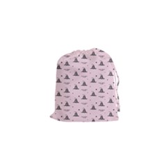 Gadsden Flag Don t Tread On Me Light Pink And Black Pattern With American Stars Drawstring Pouch (xs)