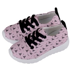 Gadsden Flag Don t Tread On Me Light Pink And Black Pattern With American Stars Kids  Lightweight Sports Shoes by snek