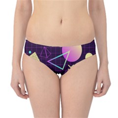 Retrowave Aesthetic Vaporwave Retro Memphis Pattern 80s Design 3d Geometric Shapes Hipster Bikini Bottoms by genx