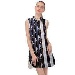 Architecture Building Pattern Sleeveless Shirt Dress by Amaryn4rt