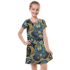 Retro Ethnic Background Pattern Vector Kids  Cross Web Dress by Amaryn4rt