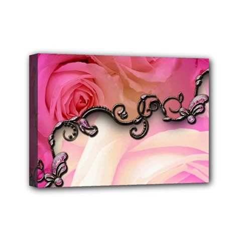 Decorative Elegant Roses Mini Canvas 7  X 5  (stretched) by FantasyWorld7