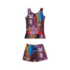 Cute Little Harlequin Kids  Boyleg Swimsuit by FantasyWorld7