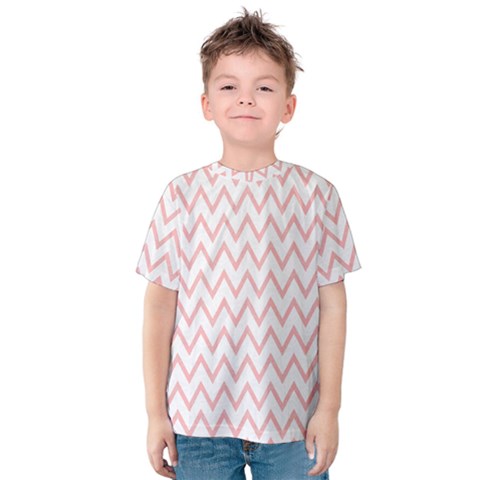 Chevrons Roses Kids  Cotton Tee by kcreatif