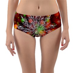 Ice Crystal Crystal Snowflake Bokeh Reversible Mid-waist Bikini Bottoms by Wegoenart