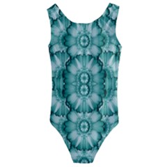 Sea And Florals In Deep Love Kids  Cut-out Back One Piece Swimsuit