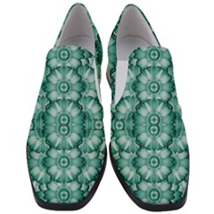 Sea And Florals In Deep Love Women Slip On Heel Loafers