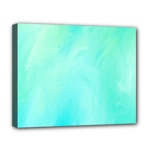 Blue Green Shades Deluxe Canvas 20  X 16  (stretched) by designsbymallika