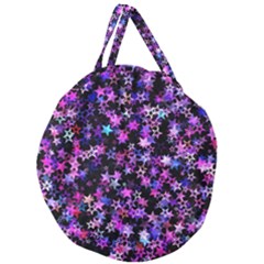 Christmas Paper Star Texture Giant Round Zipper Tote by Vaneshart