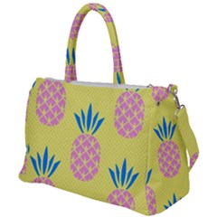 Summer Pineapple Seamless Pattern Duffel Travel Bag by Sobalvarro