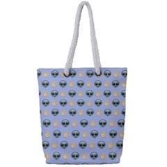 Alien Pattern Full Print Rope Handle Tote (small) by Sapixe