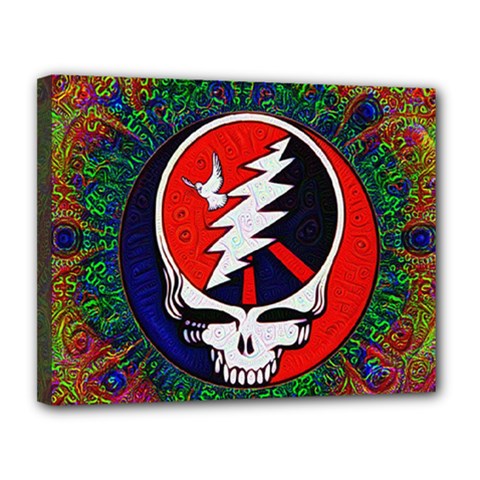 Grateful Dead Canvas 14  X 11  (stretched) by Sapixe