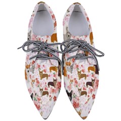 Corgis Corgi Pattern Women s Pointed Oxford Shoes by Sapixe