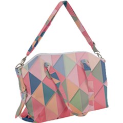 Background Geometric Triangle Canvas Crossbody Bag by Sapixe