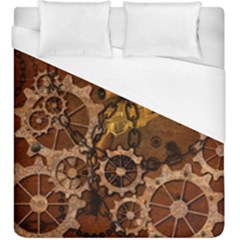 Steampunk Patter With Gears Duvet Cover (king Size)