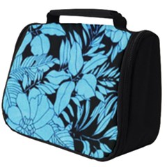 Blue Winter Tropical Floral Watercolor Full Print Travel Pouch (big) by dressshop