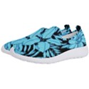 Blue Winter Tropical Floral Watercolor Men s Slip On Sneakers View2