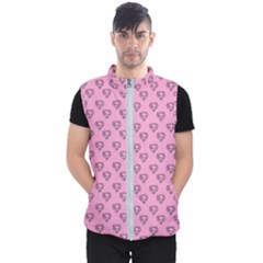 Heart Face Pink Men s Puffer Vest