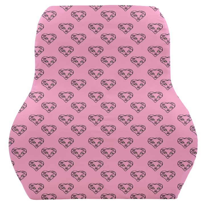 Heart Face Pink Car Seat Back Cushion 