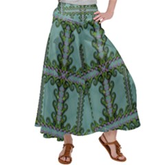 Rainforest Vines And Fantasy Flowers Satin Palazzo Pants by pepitasart