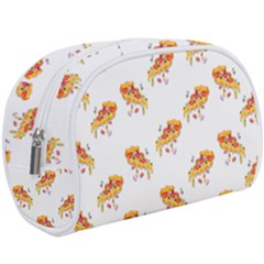 Pizza Pattern Makeup Case (large) by designsbymallika