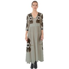 One Island Two Horizons For One Woman Button Up Boho Maxi Dress by pepitasart