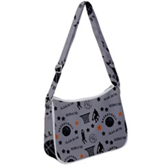 Slam Dunk Basketball Gray Zip Up Shoulder Bag by mccallacoulturesports