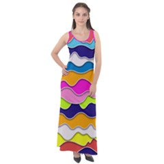 Bubble Liquid Print Sleeveless Velour Maxi Dress by designsbymallika