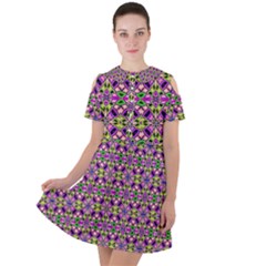 180 Short Sleeve Shoulder Cut Out Dress  by ArtworkByPatrick