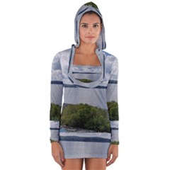Lake Wallenpaupack Long Sleeve Hooded T-shirt by canvasngiftshop