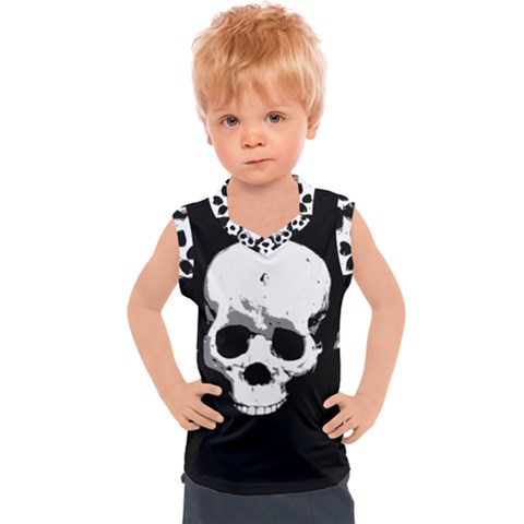 Halloween Horror Skeleton Skull Kids  Sport Tank Top by HermanTelo
