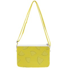 Yellow Pineapple Background Double Gusset Crossbody Bag