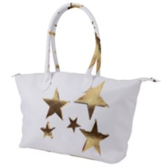 Stars Faux Gold Elegant Starry Festive Christmas Pattern Canvas Shoulder Bag by yoursparklingshop