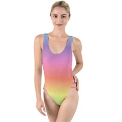 Rainbow Shades High Leg Strappy Swimsuit by designsbymallika