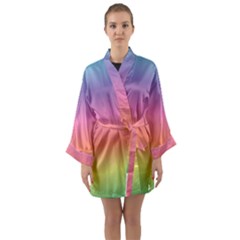 Rainbow Shades Long Sleeve Satin Kimono by designsbymallika