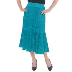 Festive Rainbow, Season To Wear Blue Midi Mermaid Skirt by pepitasart