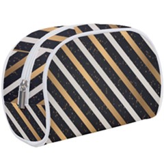 Metallic Stripes Pattern Makeup Case (large) by designsbymallika