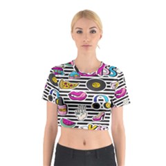 Disco Theme Cotton Crop Top by designsbymallika