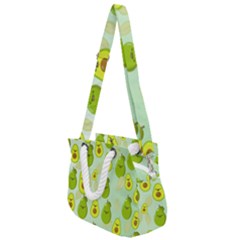 Avocado Love Rope Handles Shoulder Strap Bag by designsbymallika