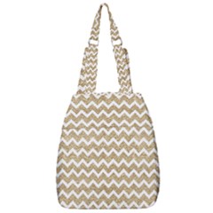 Gold Glitter Chevron Center Zip Backpack by mccallacoulture