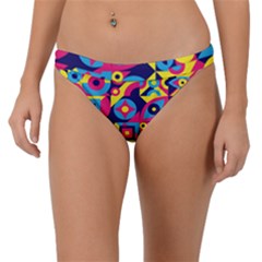 Doodle Pattern Band Bikini Bottom by designsbymallika