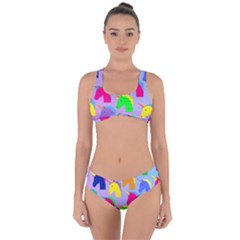 Unicorn Love Criss Cross Bikini Set by designsbymallika