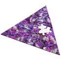 Botanical Violet Print Pattern 2 Wooden Puzzle Triangle View2