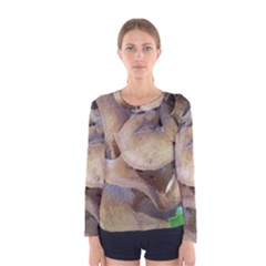 Close Up Mushroom Abstract Women s Long Sleeve Tee