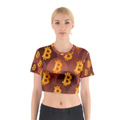 Cryptocurrency Bitcoin Digital Cotton Crop Top by HermanTelo