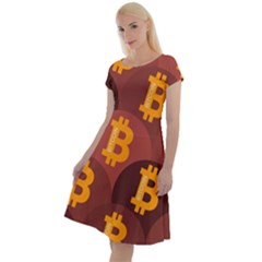 Cryptocurrency Bitcoin Digital Classic Short Sleeve Dress by HermanTelo