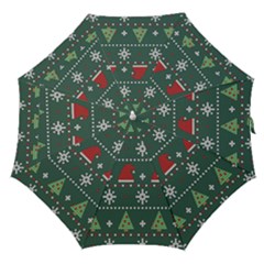 Beautiful Knitted Christmas Pattern Straight Umbrellas by Vaneshart