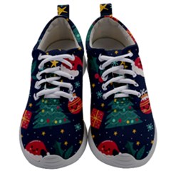 Colorful Funny Christmas Pattern Mens Athletic Shoes by Vaneshart