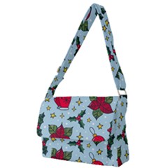 Colorful Funny Christmas Pattern Full Print Messenger Bag (l) by Vaneshart