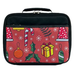 Colorful Funny Christmas Pattern Lunch Bag by Vaneshart